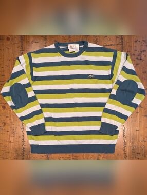Lacoste sz.6 (L/XL) Striped Cotton Sweater